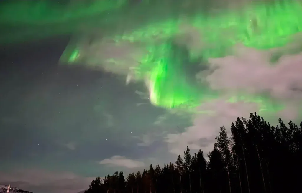A stunning Northern Lights display near Tromso