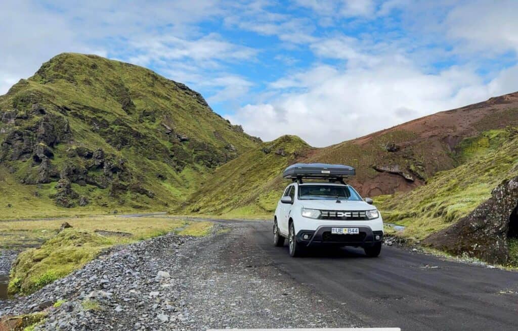 Driving round the gravel roads of Iceland