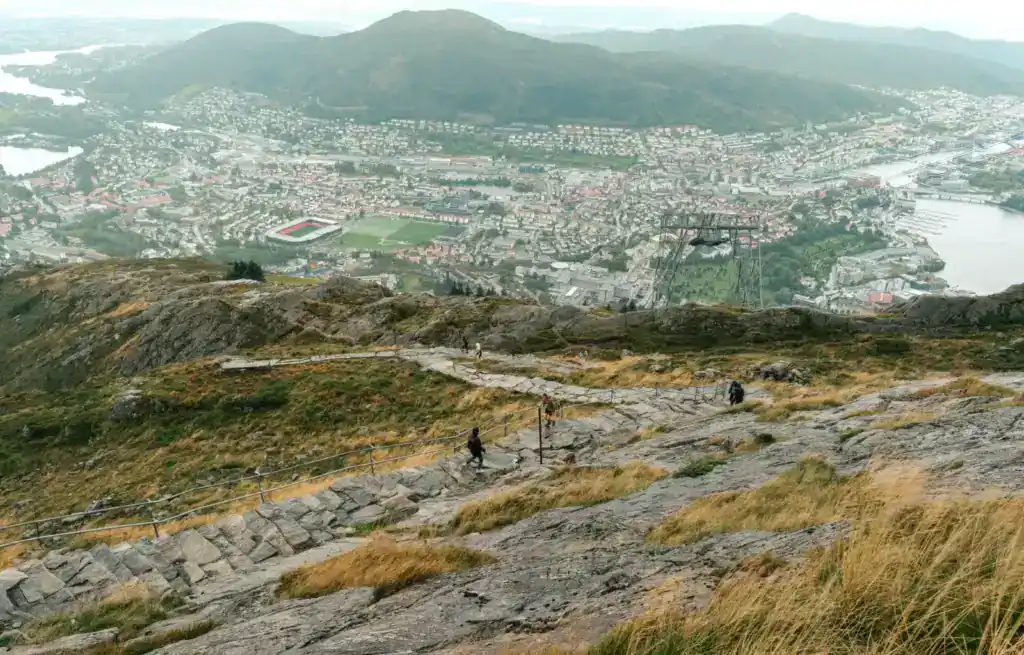 The view from the top of Mount Ulriken in Bergen