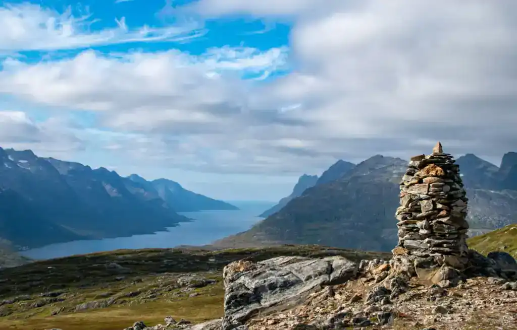 The islands of Tromso in the summer months