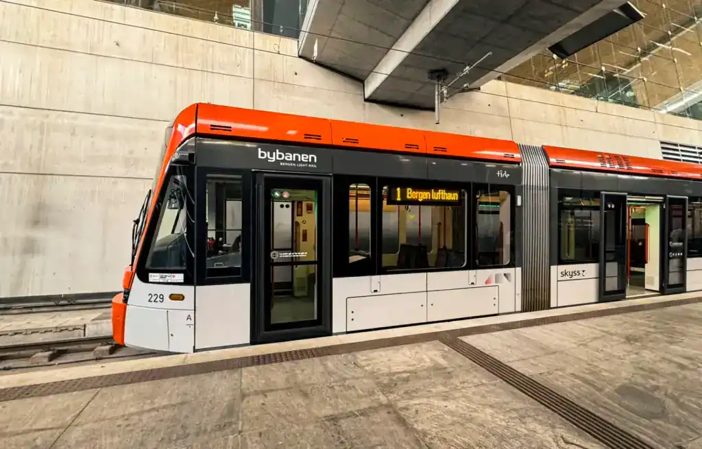 The light rail system in Bergen