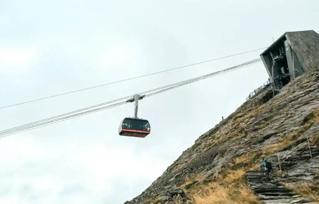 The cable car at the top of Mount Ulriken in Norway
