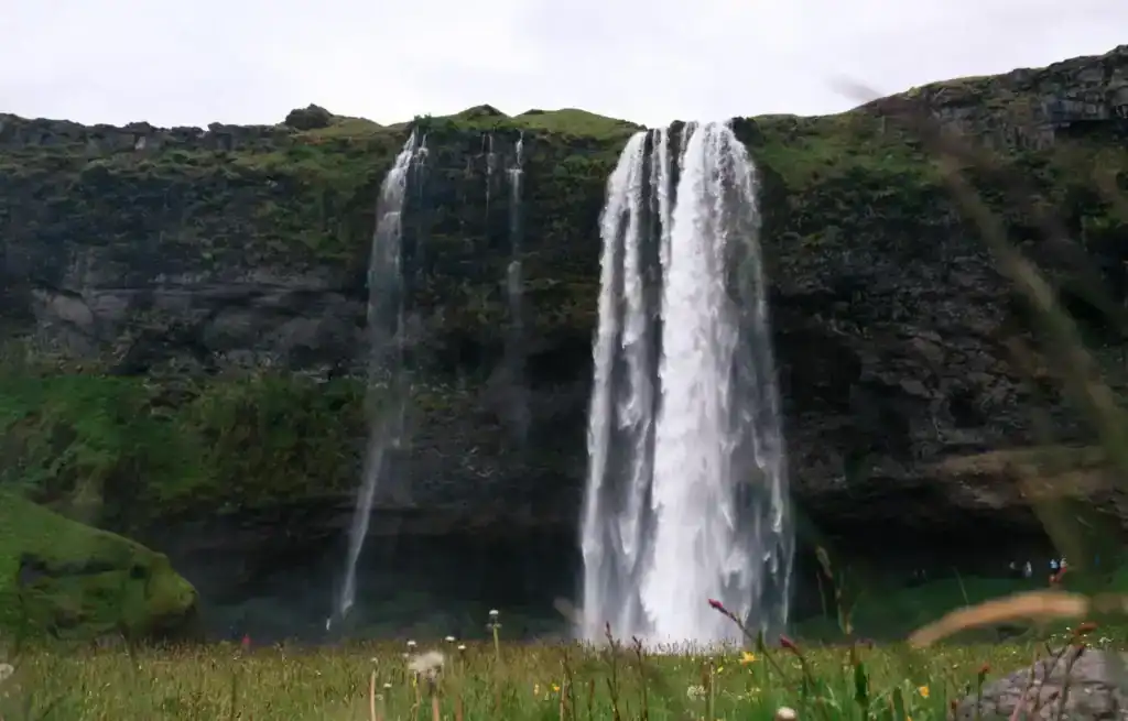 Seljalandsfoss waterfall in Iceland in June