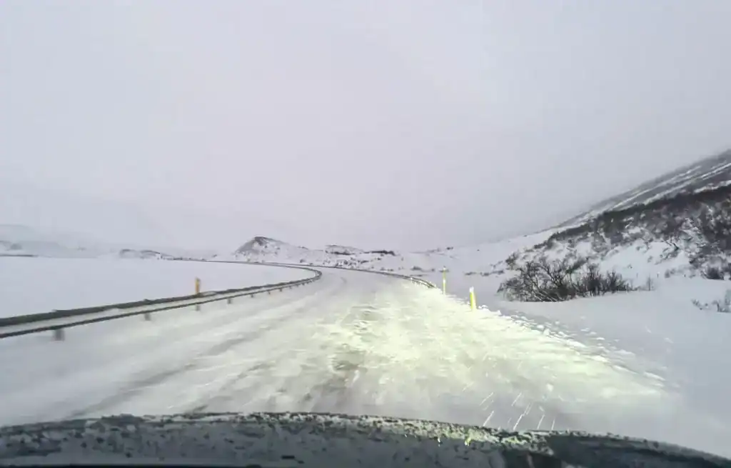 Some of the more treacherous conditions on the Ring Road in winter