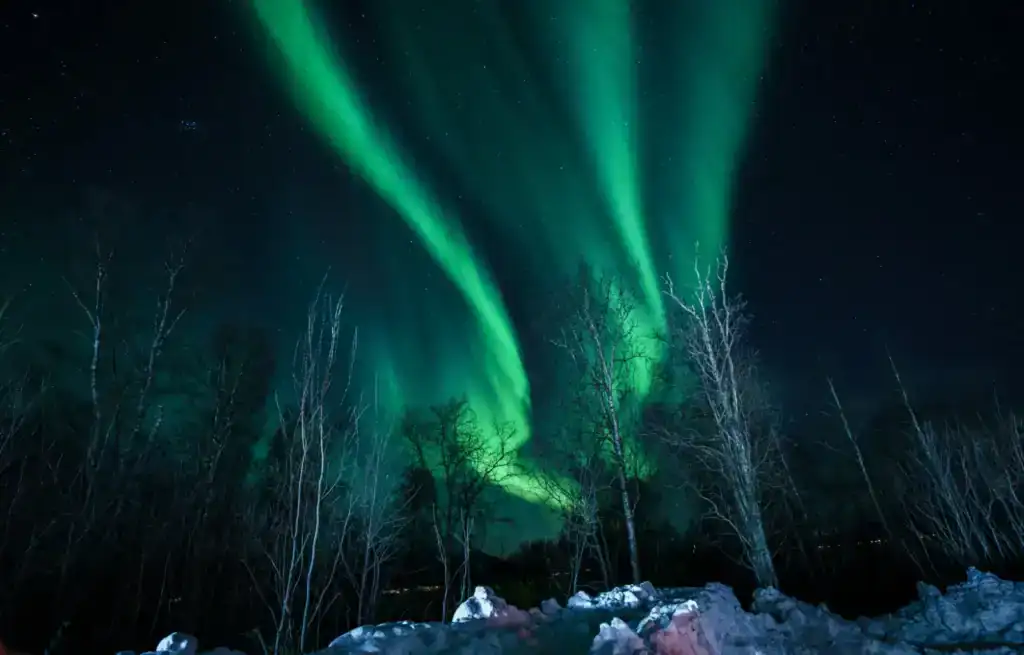 Stunning Northern Lights display across the sky