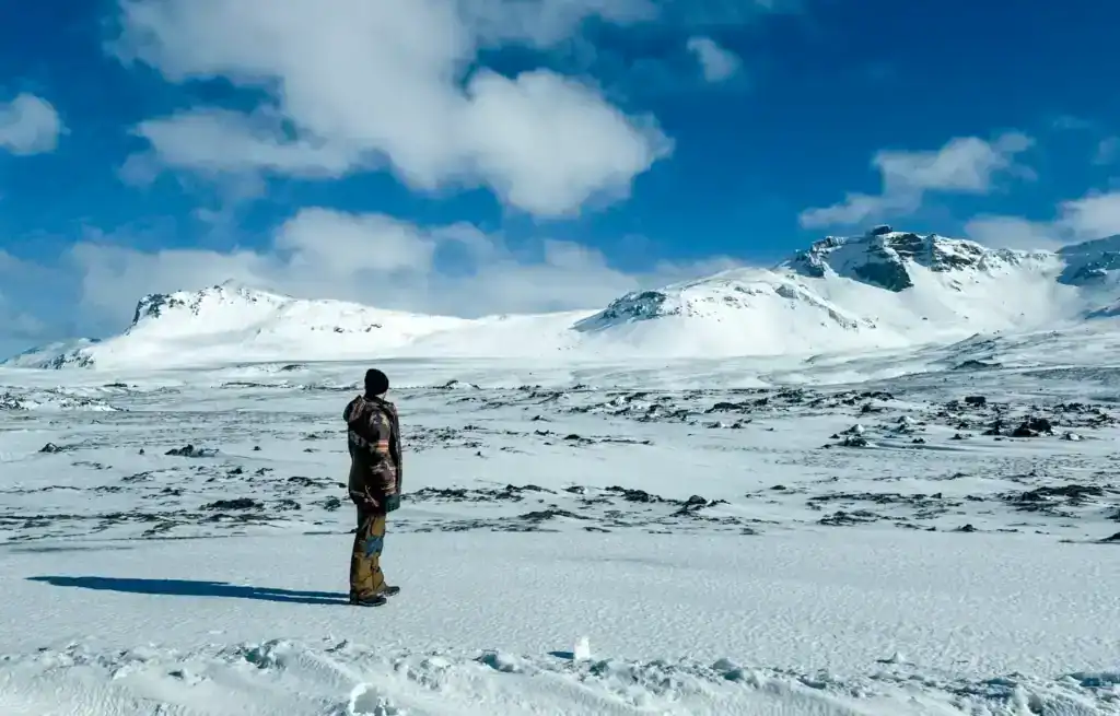 Standing on the Snaefellsnes Peninsula admiring the views