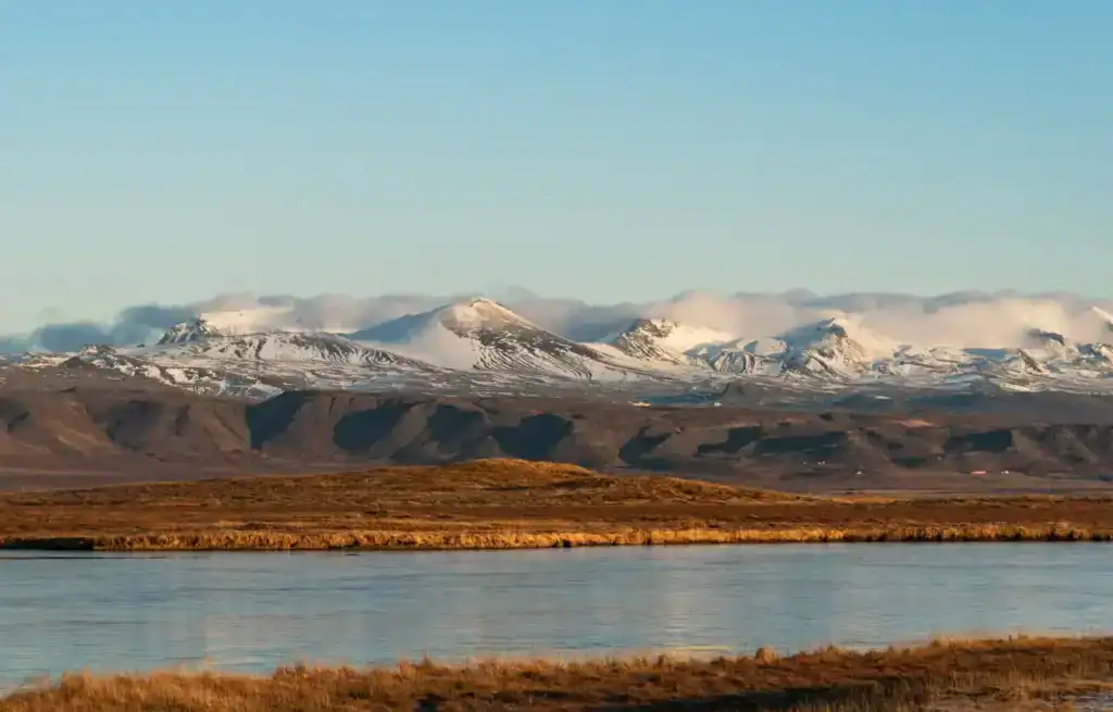 The beautiful Snæfellsjökull Glacier in the distance
