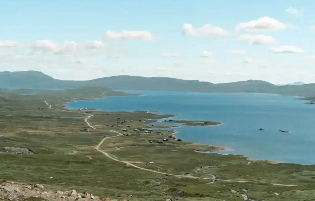 One of the stunning viewpoints on Valdresflye Scenic Route in Norway