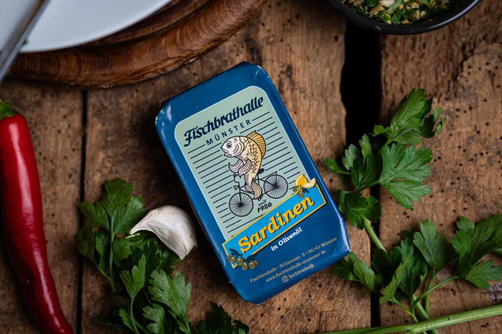 Hochwertige Sardinen in Öl von der Fischbrathalle Münster – die perfekte Zutat für Pasta mit Fisch
