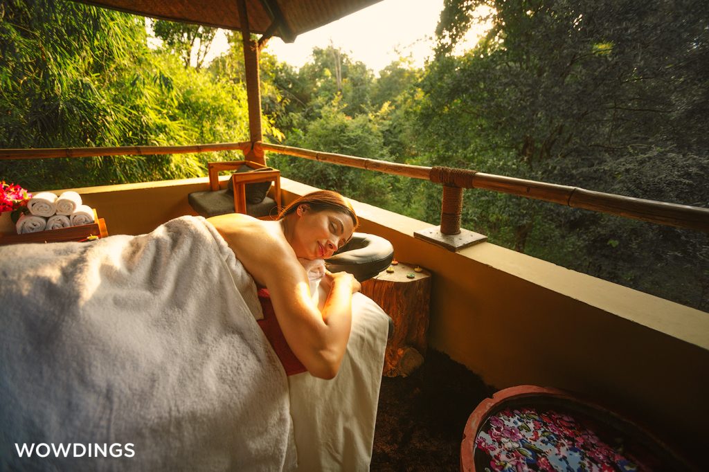 Spiritualism, body healing in a ayurveda center at travel places