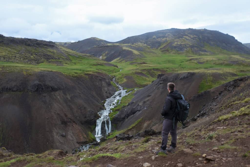The views halfway through the hike to Reykjadalur Hot Springs