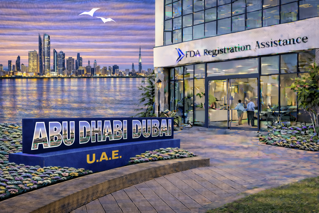 FDA registration and consulting for Abu Dhabi and Dubai, United Arab Emirates food, supplement, cosmetic, pharmaceutical and medical device exporters