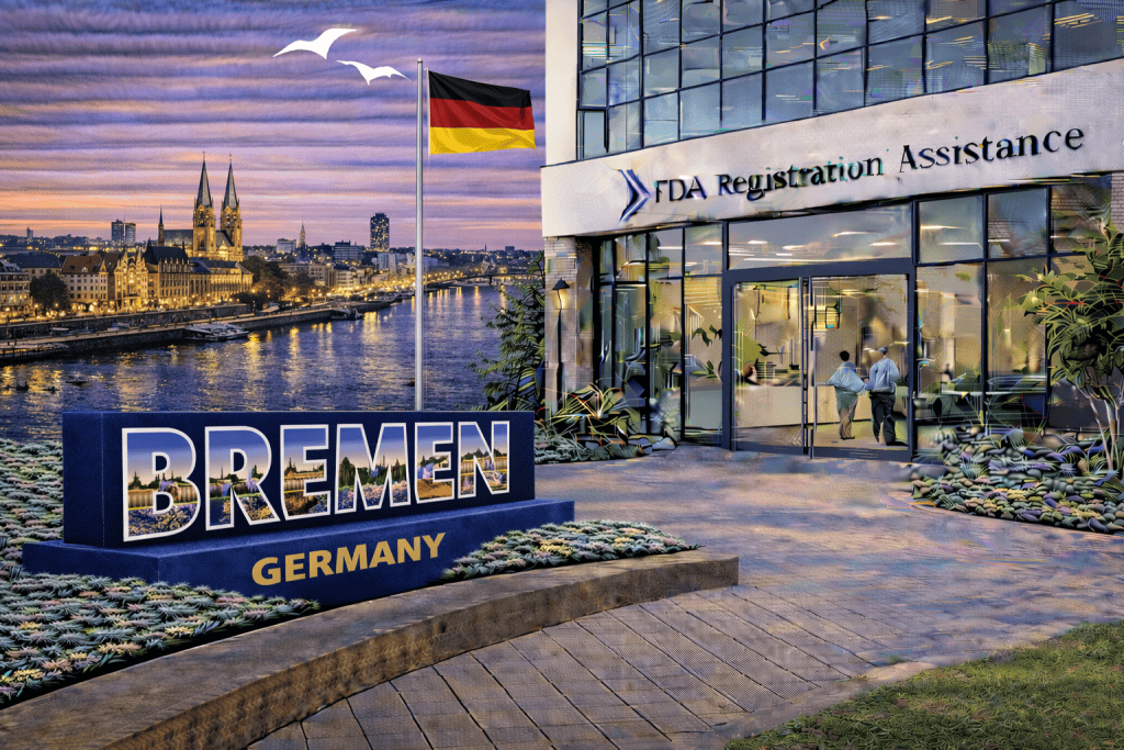 FDA registration and consulting for Bremen, Germany food, supplement, cosmetic, pharmaceutical and medical device exporters