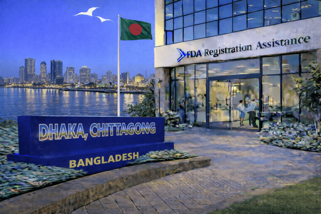 FDA registration and consulting for Dhaka and Chittagong, Bangladesh food, seafood, supplement, cosmetic and medical device exporters