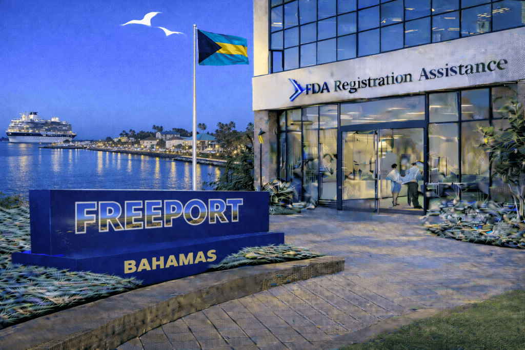 FDA registration and consulting for Freeport, Bahamas Free Trade Zone exporters, warehouses, and logistics operators