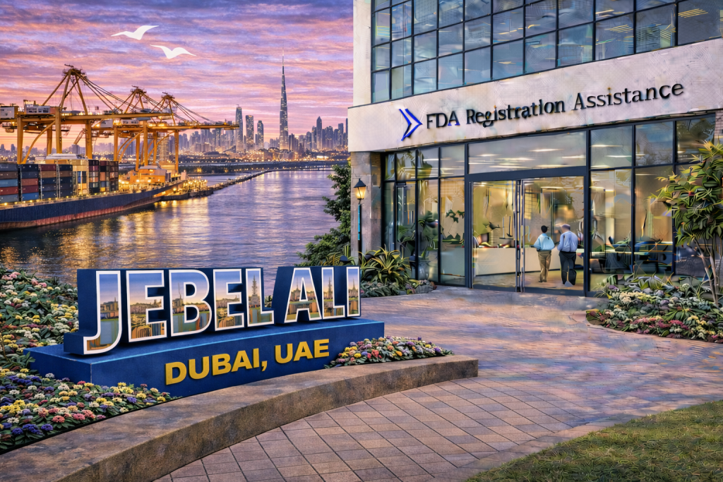 FDA registration and consulting for Jebel Ali, United Arab Emirates food, supplement, cosmetic, pharmaceutical and medical device exporters