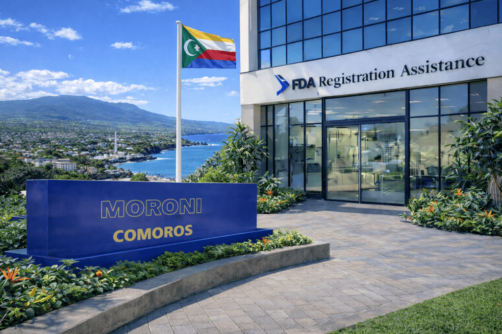 FDA registration and consulting for Moroni, Comoros food, supplement, cosmetic, pharmaceutical and medical device exporters