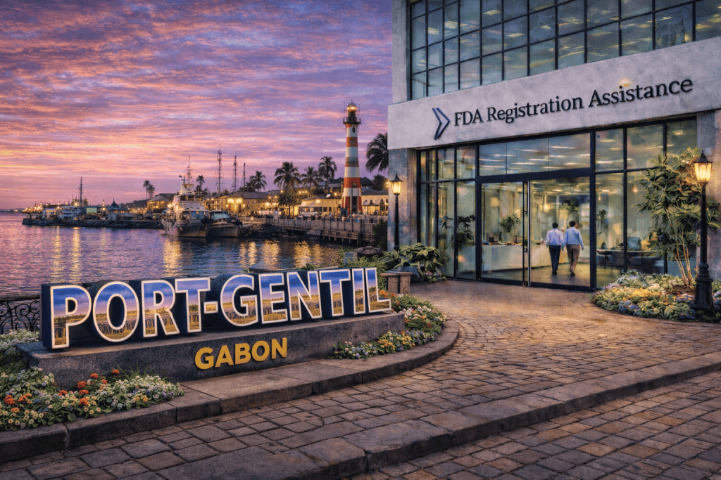 FDA registration and consulting for Port-Gentil, Gabon food, supplement, cosmetic, pharmaceutical and medical device exporters