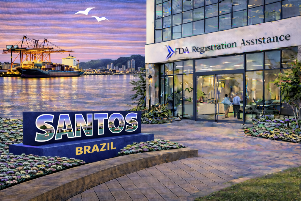 FDA registration and consulting for Santos, Brazil food, supplement, cosmetic, pharmaceutical and medical device exporters