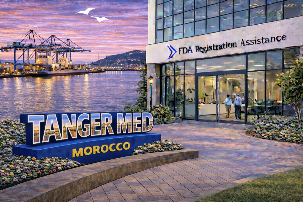 FDA registration and consulting for Tanger Med, Morocco food, supplement, cosmetic, pharmaceutical and medical device exporters