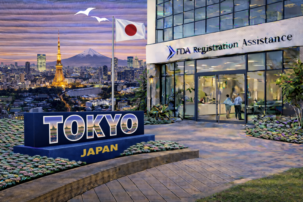 FDA registration and consulting for Tokyo, Japan food, supplement, cosmetic, pharmaceutical and medical device exporters