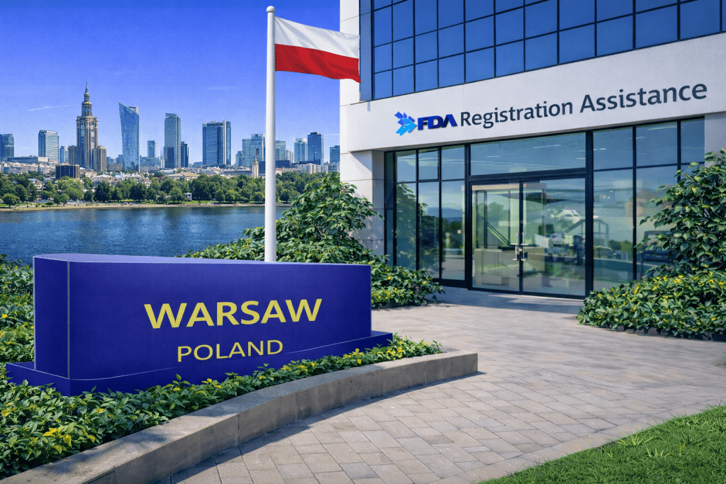FDA registration and consulting for Warsaw, Poland food, supplement, cosmetic, pharmaceutical and medical device exporters