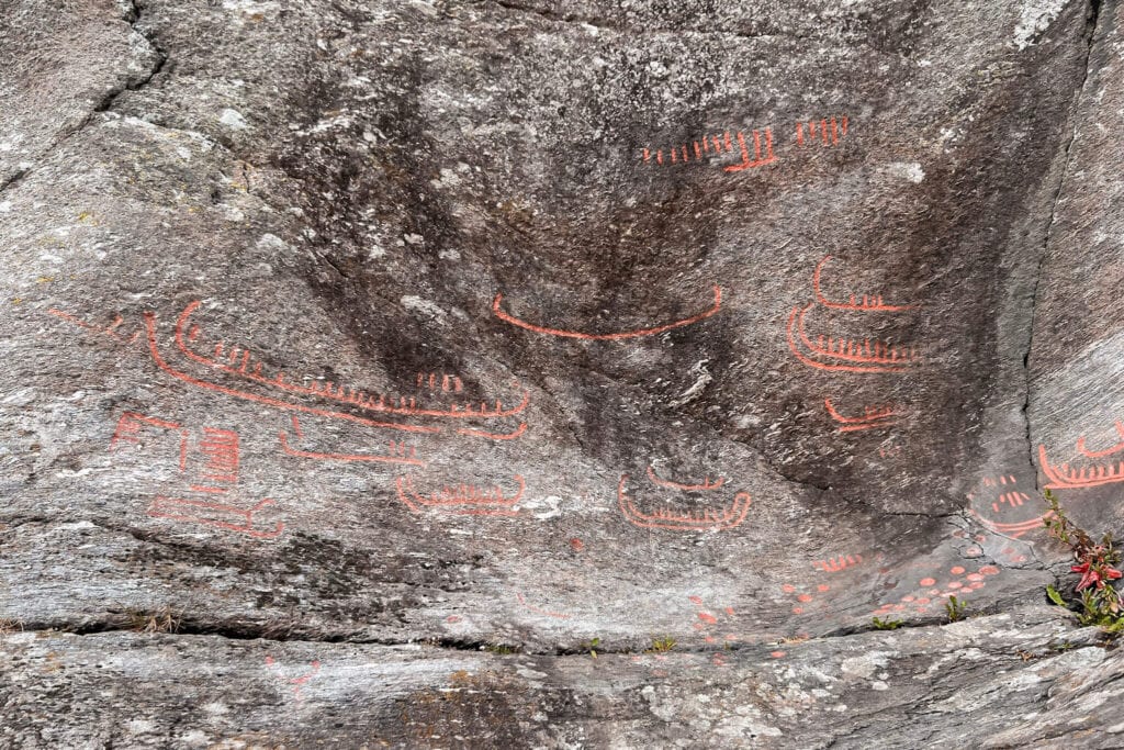 The curious carvings on the walls