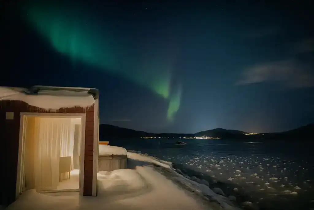 Beautiful views over Norwegian Wild with the Northern Lights