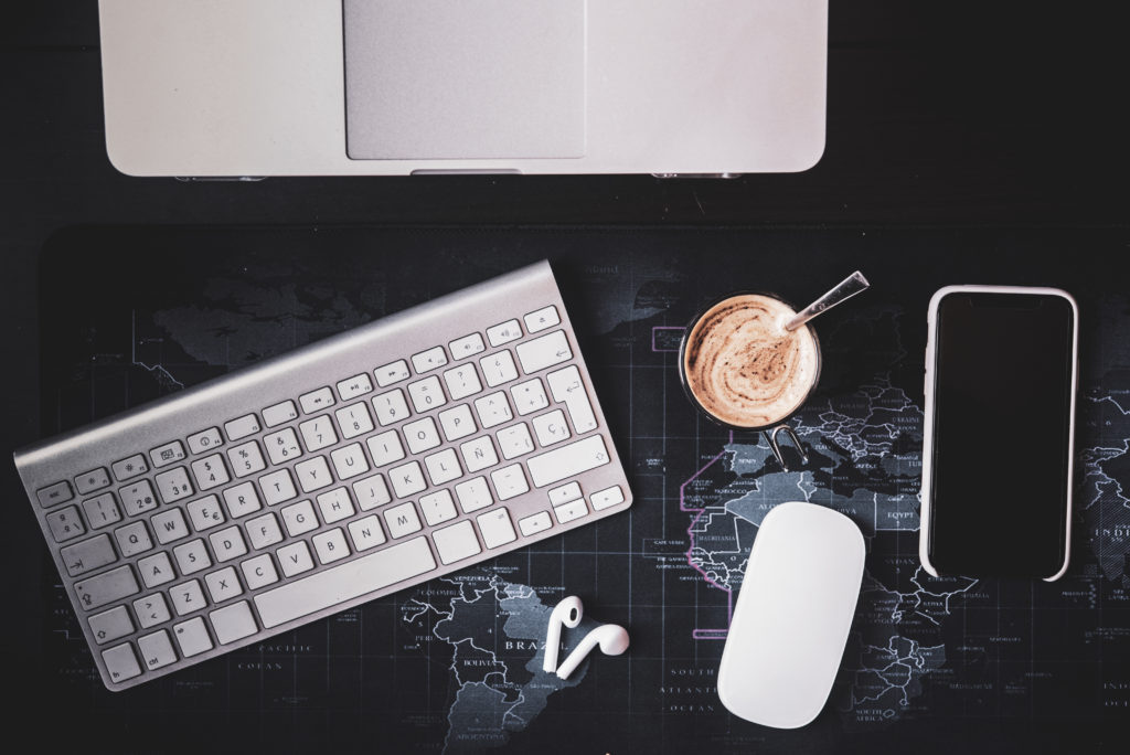 Apple magic mouse beside apple magic keyboard and apple magic mouse