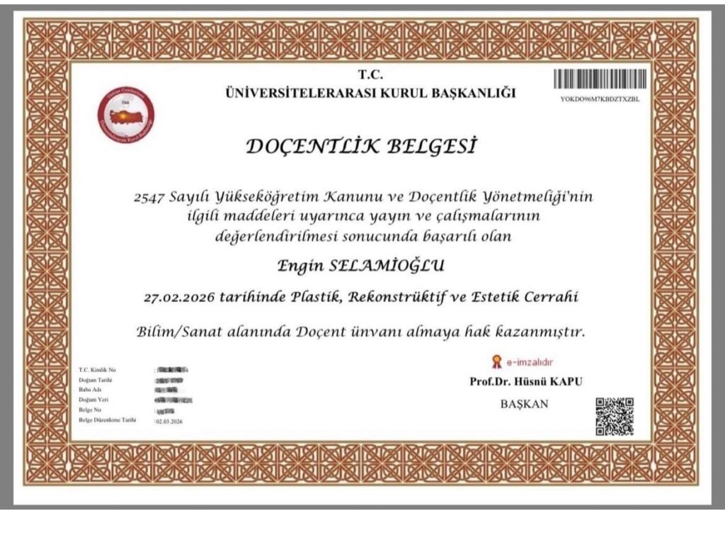 Assoc. Prof. Dr. Engin Selamioglu associate proffesor document