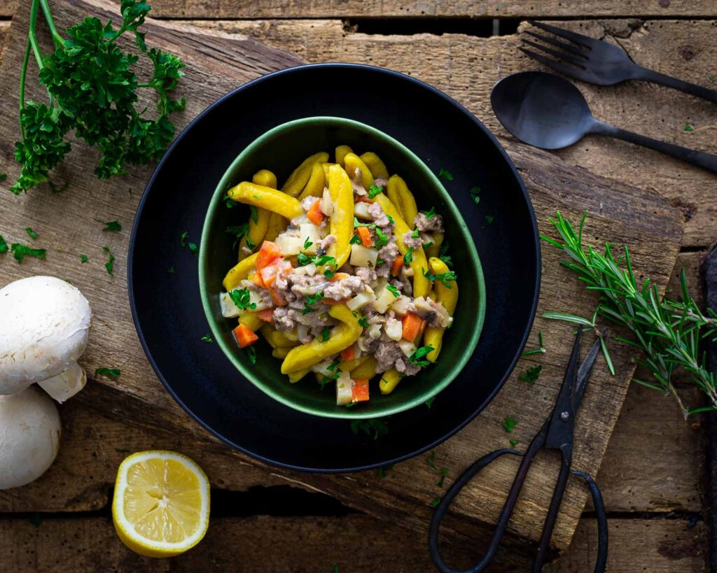 Ein Rezept für eine Weiße Bolognese