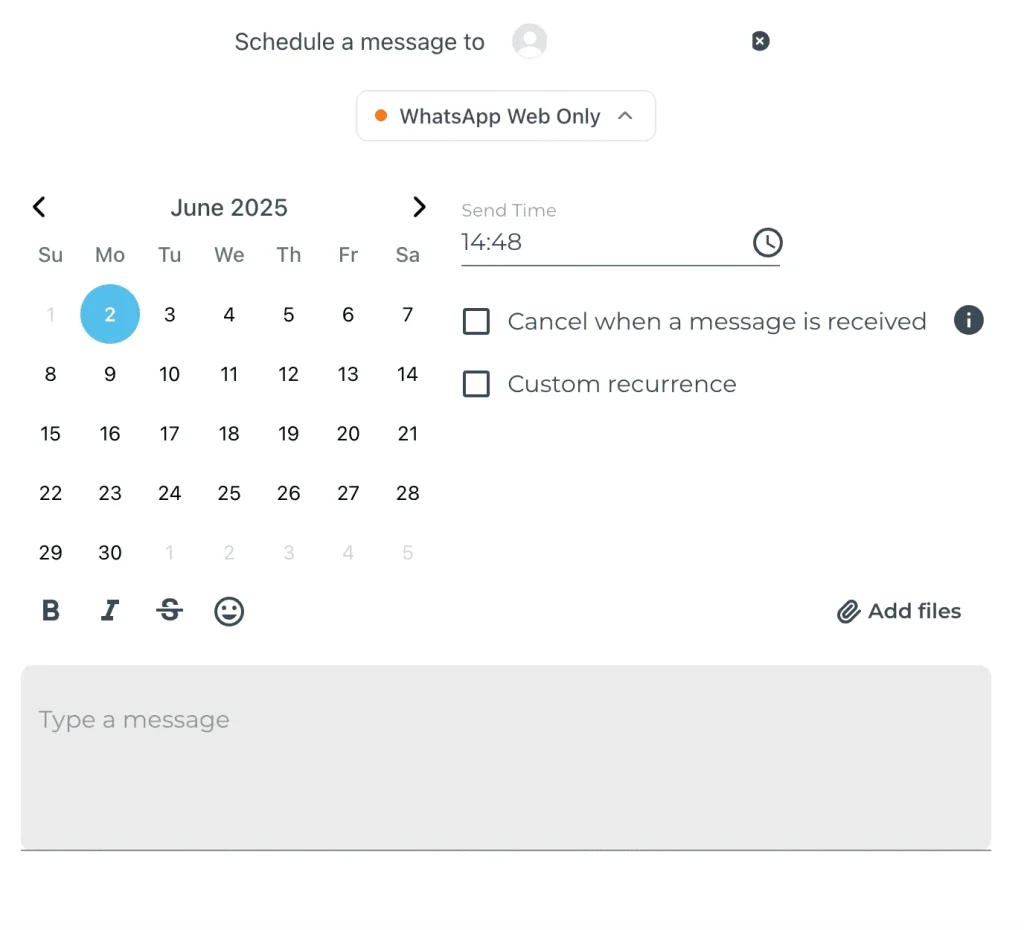 How to schedule messages on WhatsApp via WhatsApp web (1)