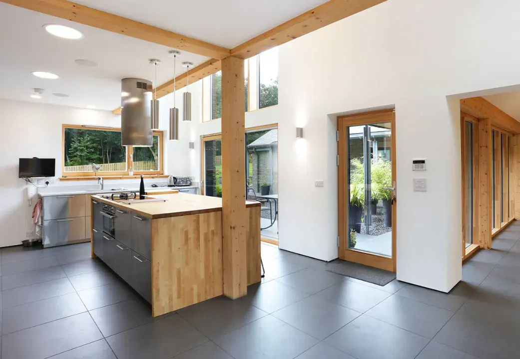 timber framed door