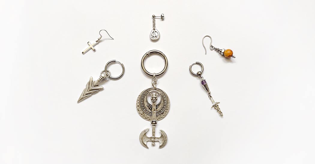 image with different types of earring closure