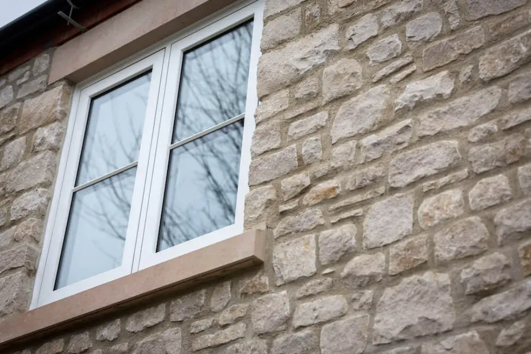 white flush sash window