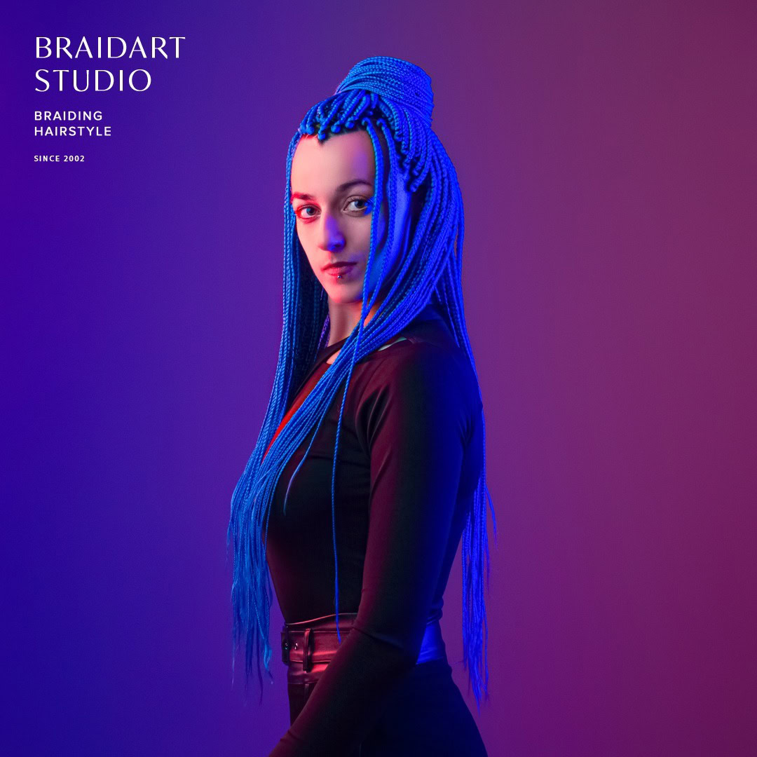 Синие афрокосы