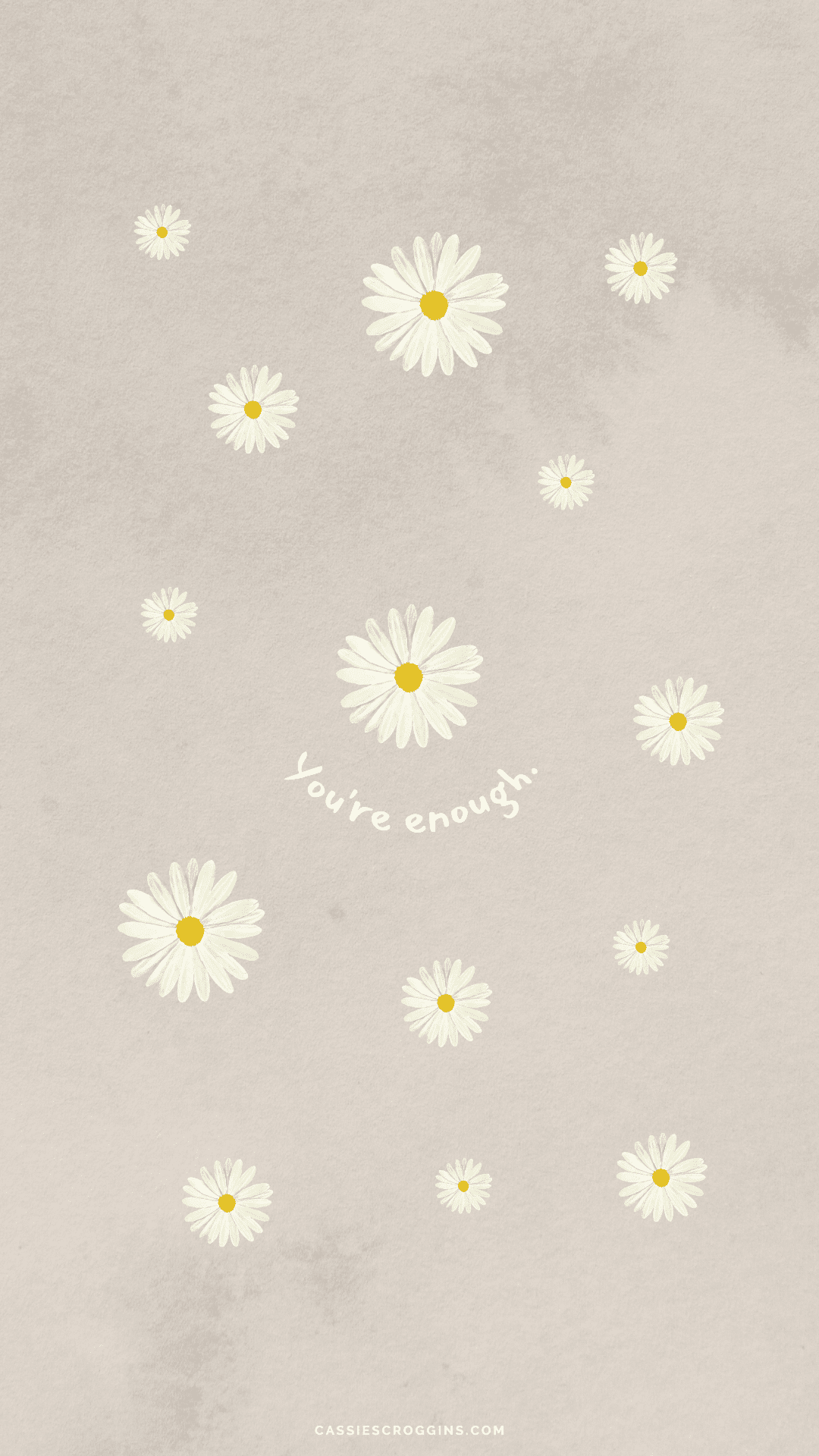 quotes for wallpaper: you're enough.