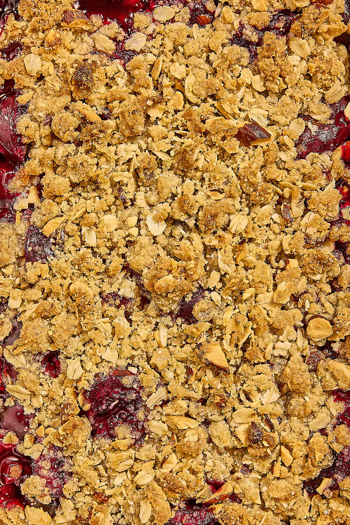 crisp topping with almonds and oats