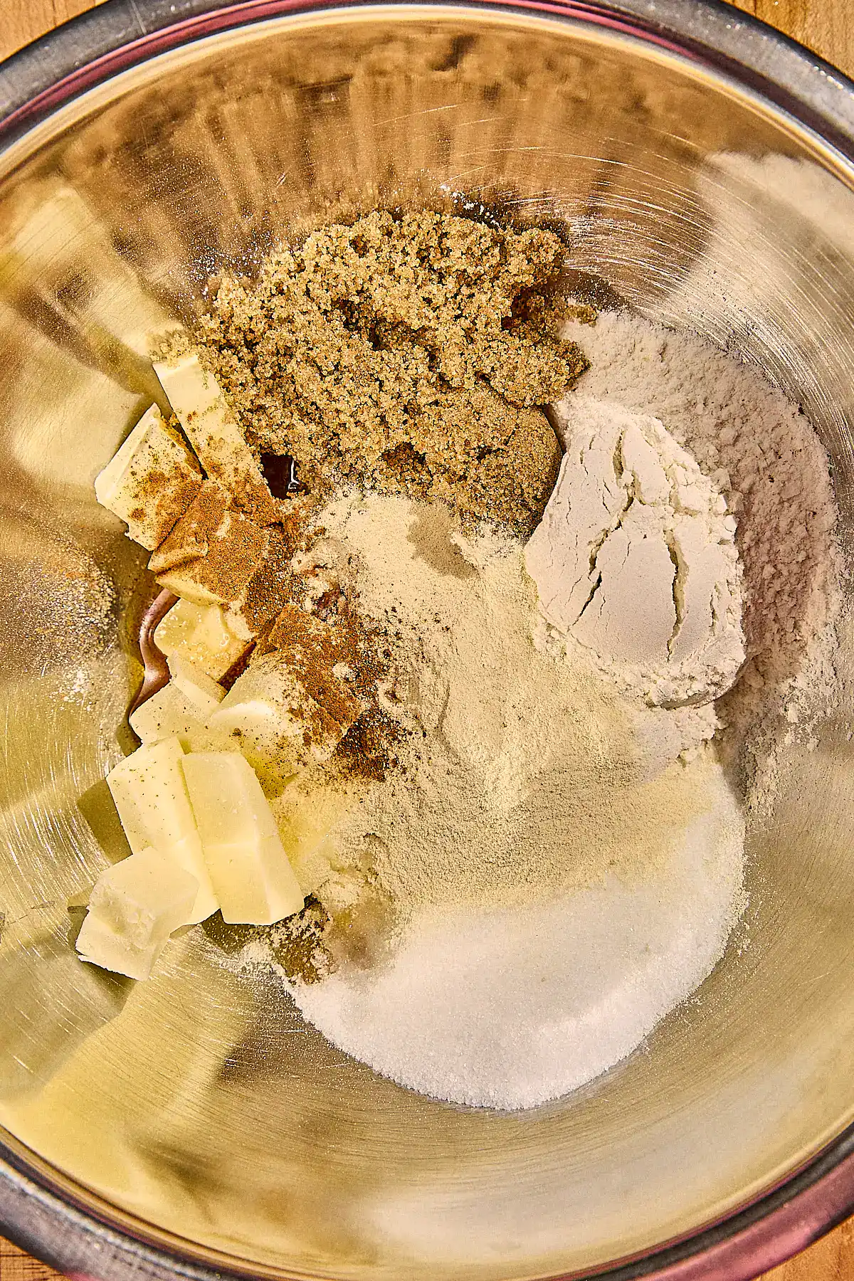 crumble topping with malted milk powder
