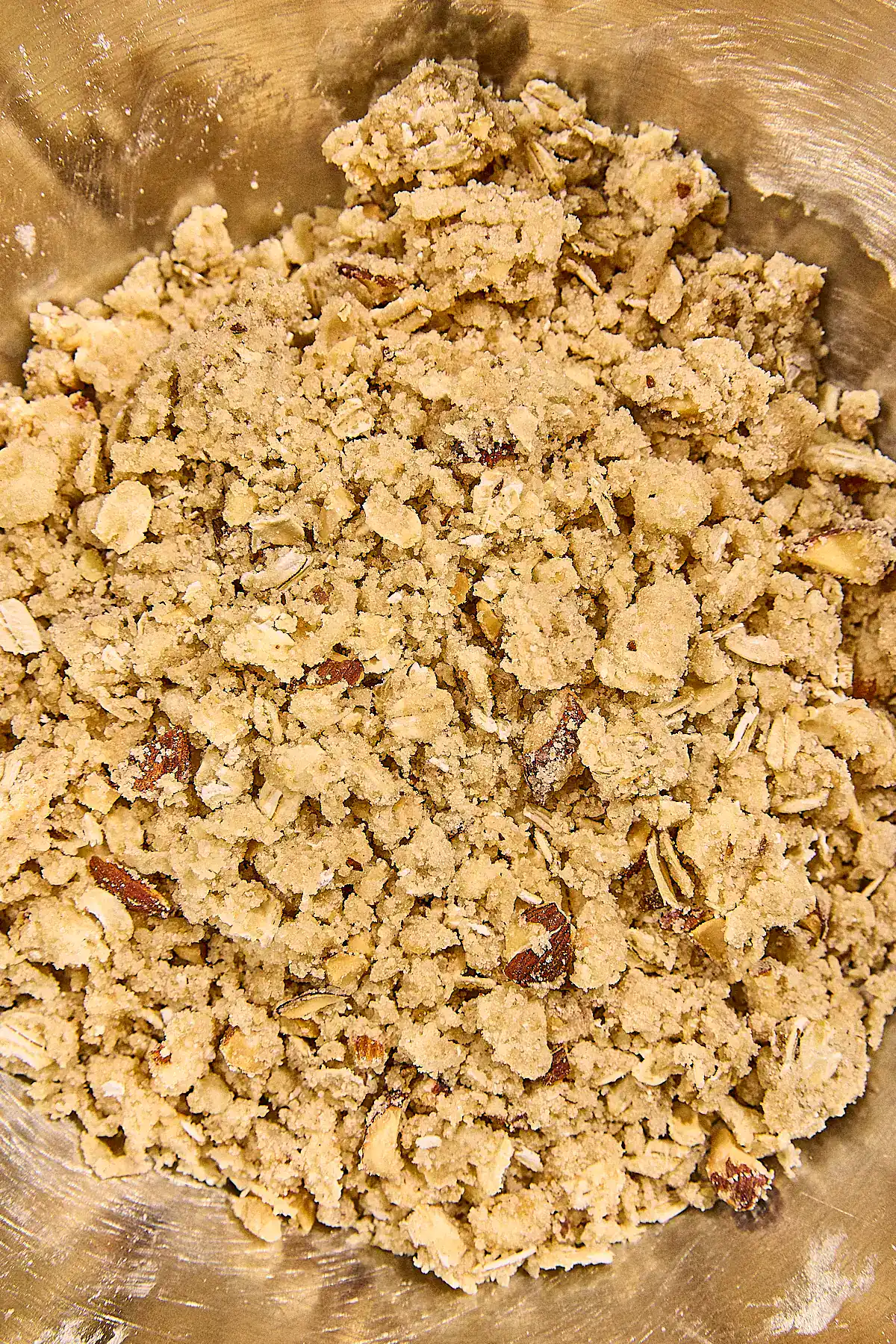 mixed crisp topping with almonds