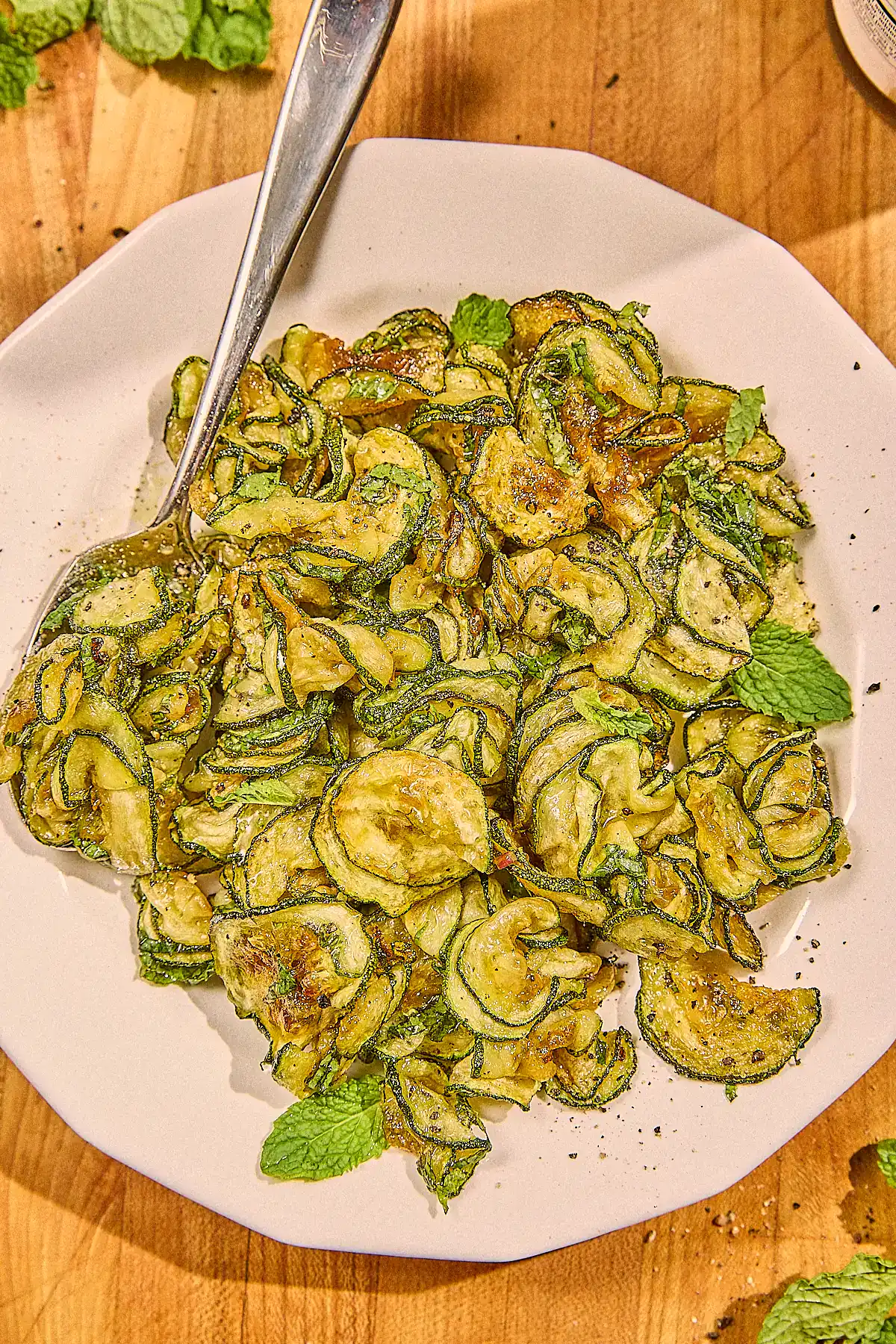 marinated zucchini with mint