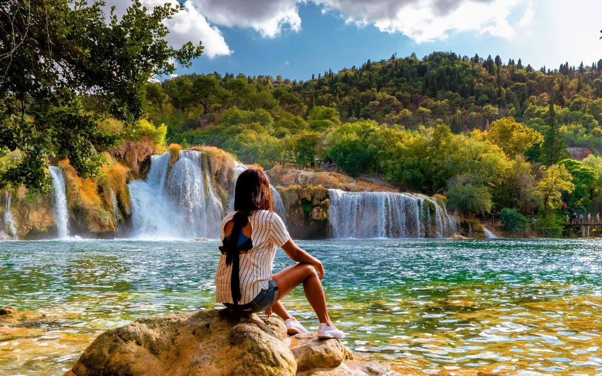 woman national park, waerfall, weekend getaway, cheap getaway