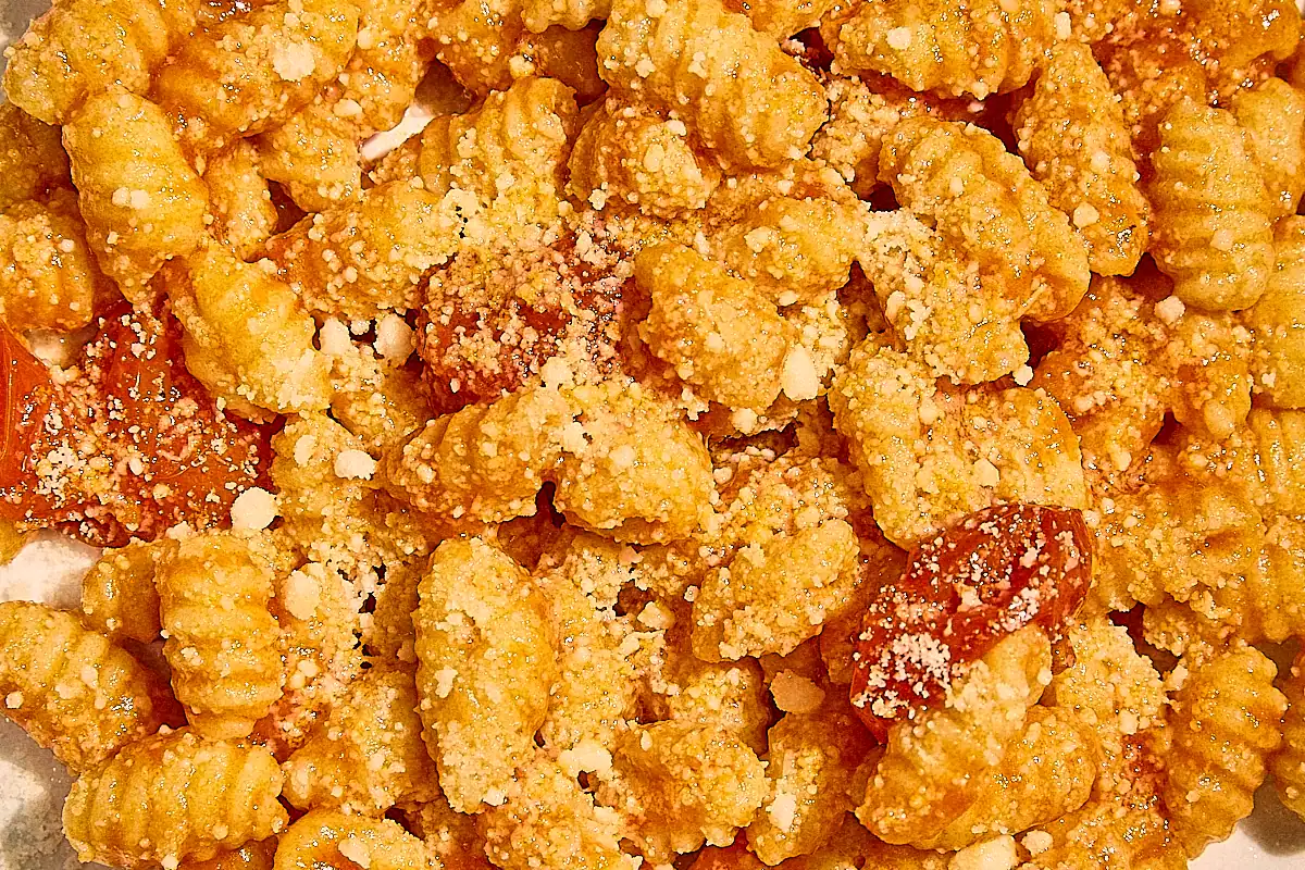 cherry tomato sauce with gnocchetti sardi