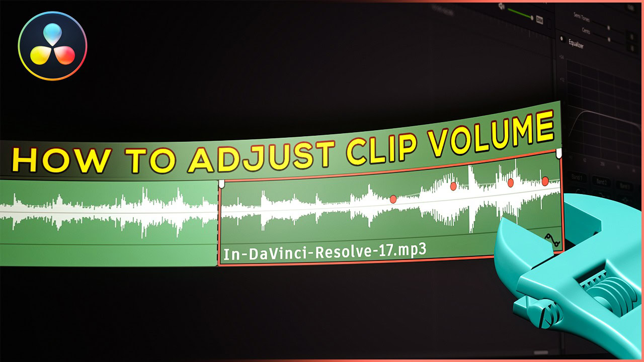 how to adjust clip volume in davinci resolve