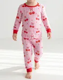 Bamboo Toddler Pajama Set | Sweet Cherry Hearts