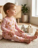 Bamboo Toddler Pajama Set | Gingerbread Pink