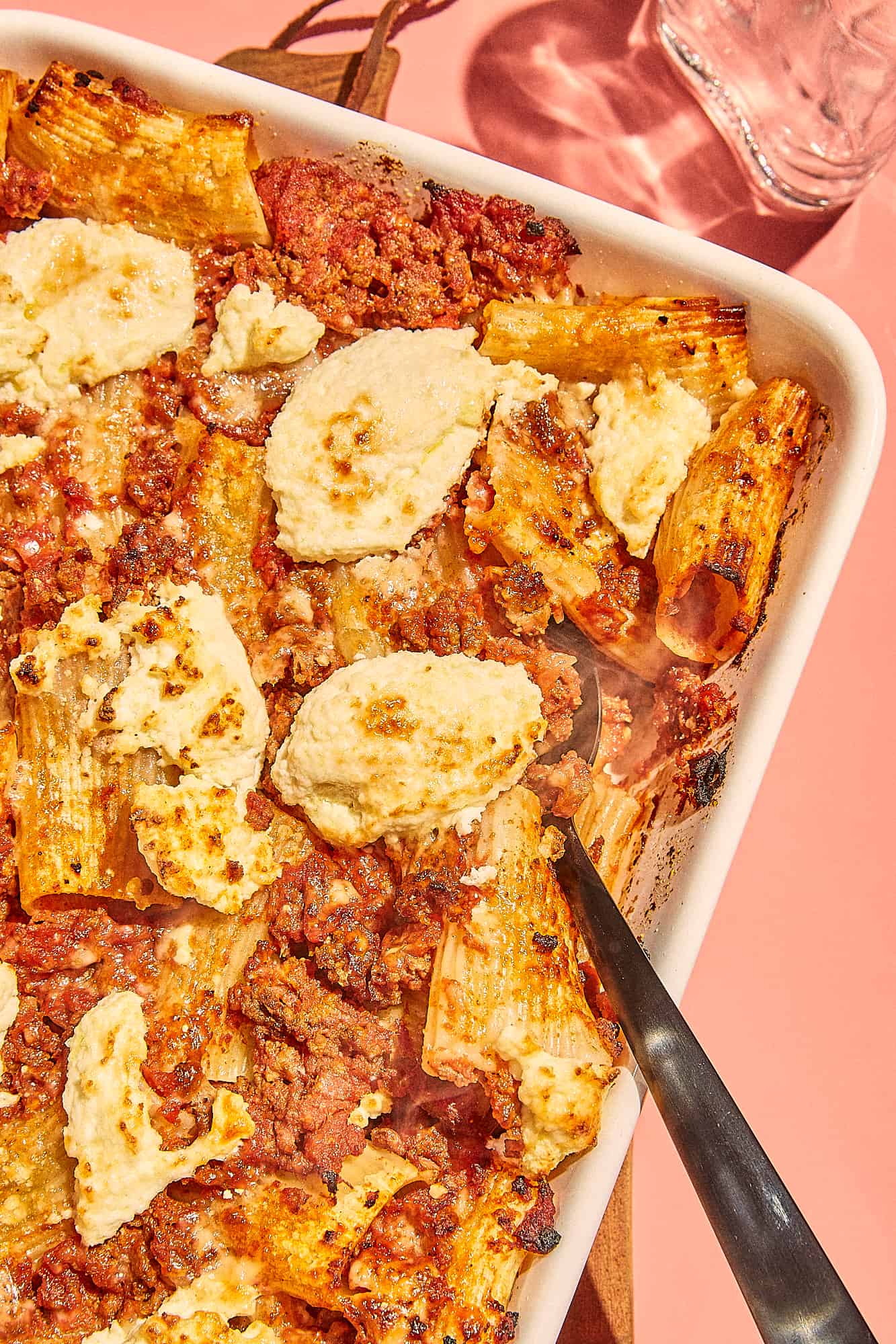 Baked Rigatoni with Ricotta and Meat Sauce