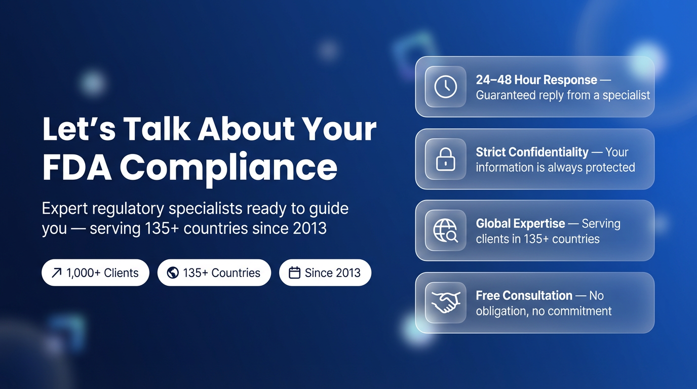 Get Expert FDA Compliance Guidance — FDA Registration Assistance