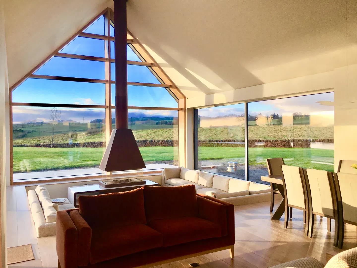 timber curtain wall at hamill Scotland