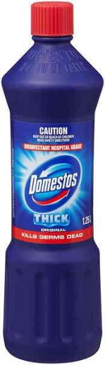 DOMESTOS DISINFECTANT BLEACH REGULAR 1.25L Pack Size: 6